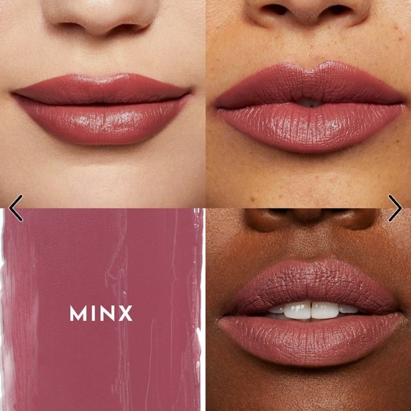 LAWLESS FORGET THE FILLER LIP-PLUMPING SATIN CREAM LIPSTICK "MINX" - Picture 2 of 2